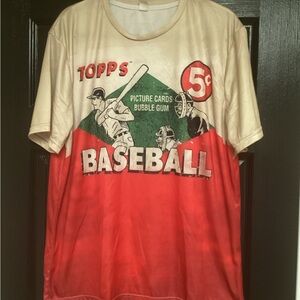 Topps Cream and Red Baseball Graphic Tee. 41
